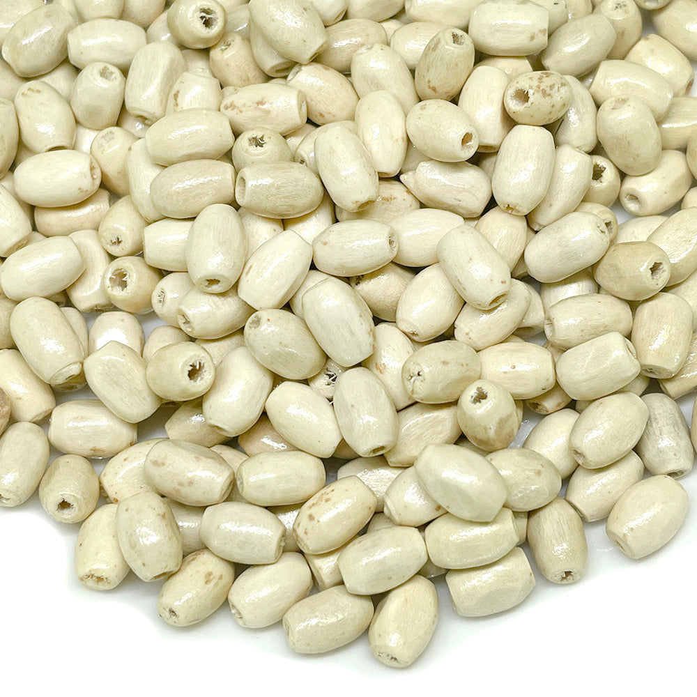 Cuentas de Madera Ovalado - 6x8mm - 20gr - Crudo