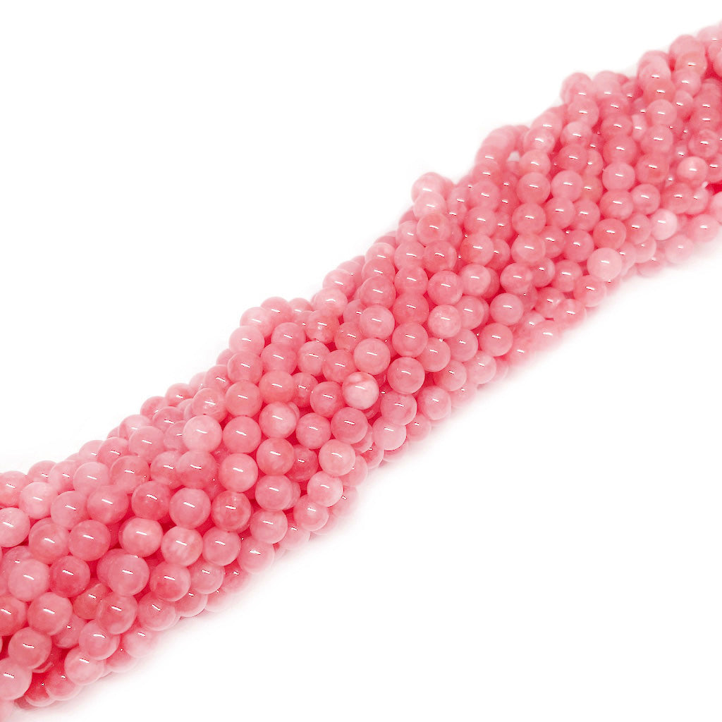 Jade Rosado - 6mm - 55 cuentas aprox.
