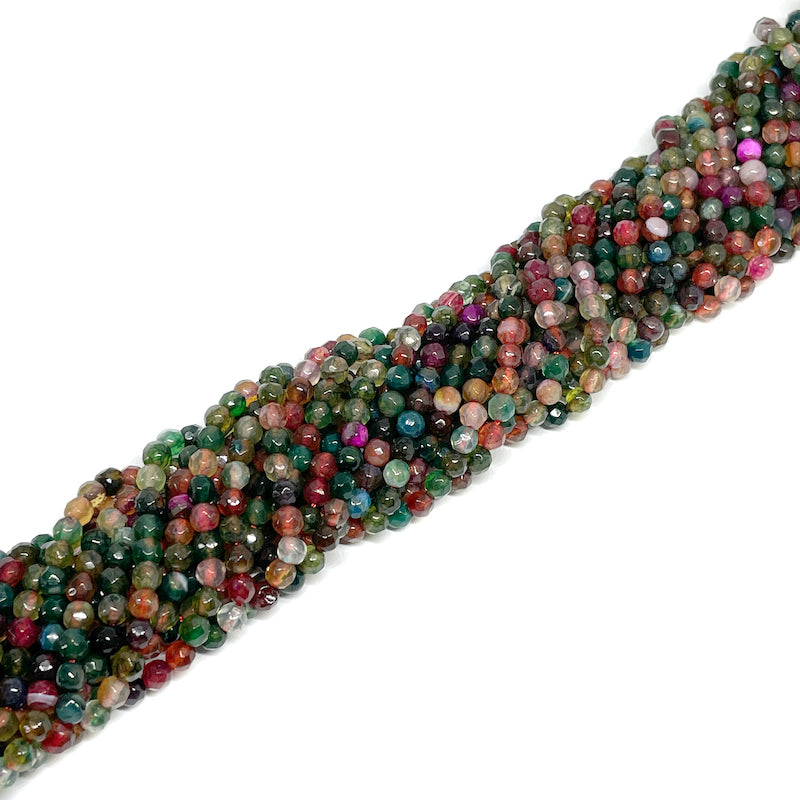 Ágata Facetada - 4mm - Bosque Surtido