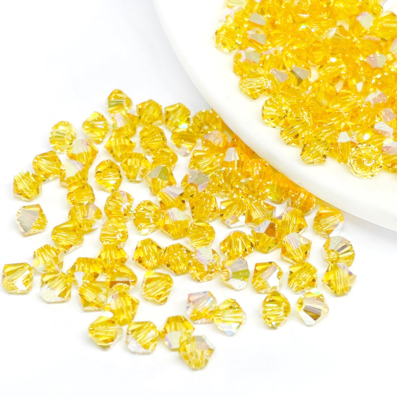 Cristal Tupi Austríaco de 4mm - 24und - Amarillo Tornasol
