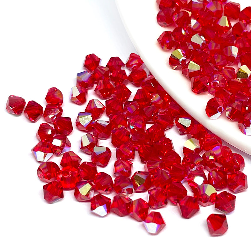 Cristal Tupi Austríaco de 4mm - 24und - Rojo Tornasol