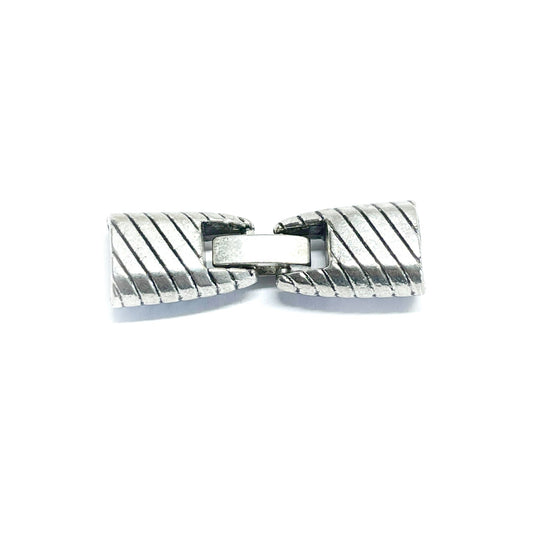Broche tipo brazalete de rayas - 35mm - Plateado  - 1und