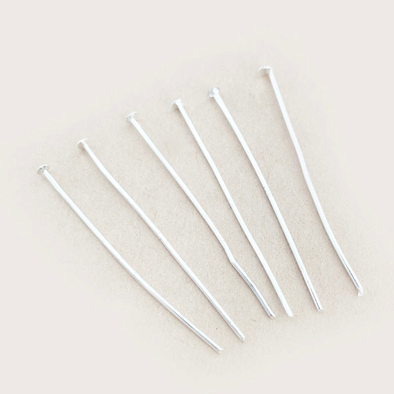 Vástagos Plateado con Tope - 40mm - 10gr