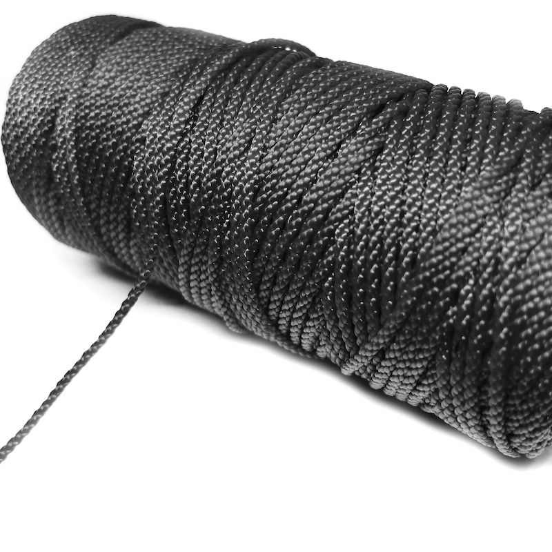 Cordón Terlenca (Hilo Colombiano) - 1,5mm - Negro - 5mtrs