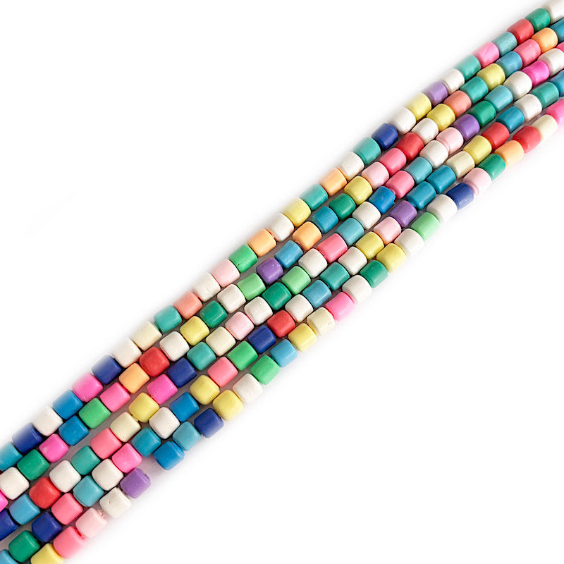 Cilindro Arcilla Polimérica/Fimo - 6x5mm - Mix Pastel