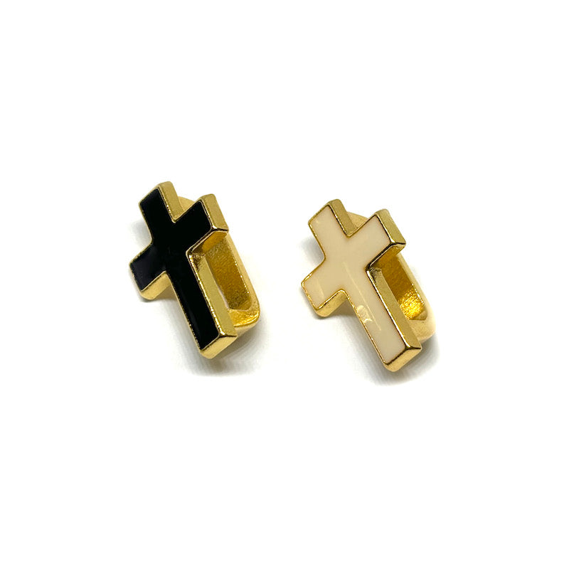 Separador Cruz esmaltada - 17x12mm - 2und