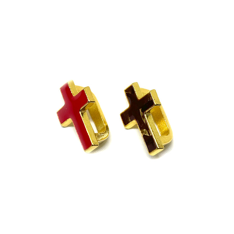 Separador Cruz esmaltada - 17x12mm - 2und