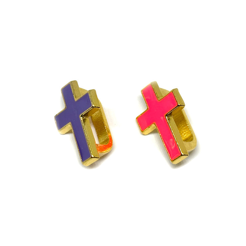 Separador Cruz esmaltada - 17x12mm - 2und