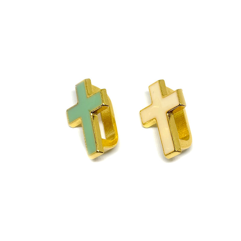 Separador Cruz esmaltada - 17x12mm - 2und