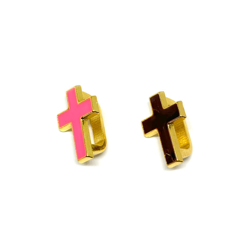 Separador Cruz esmaltada - 17x12mm - 2und