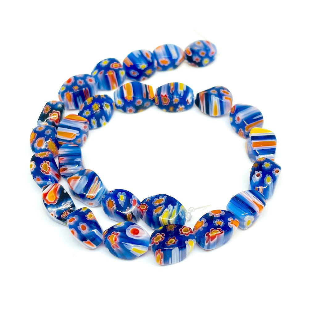 Murrina Rombo curvo - 12mm - Azul