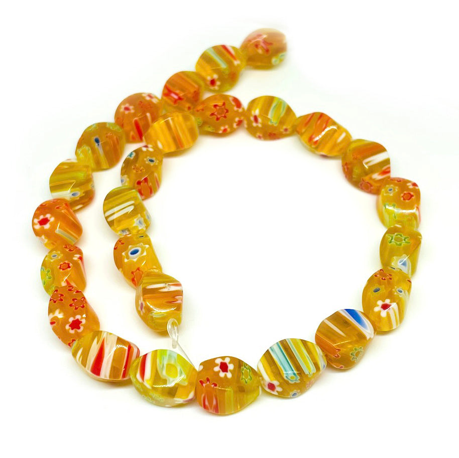 Murrina Rombo curvo - 12mm - Amarillo