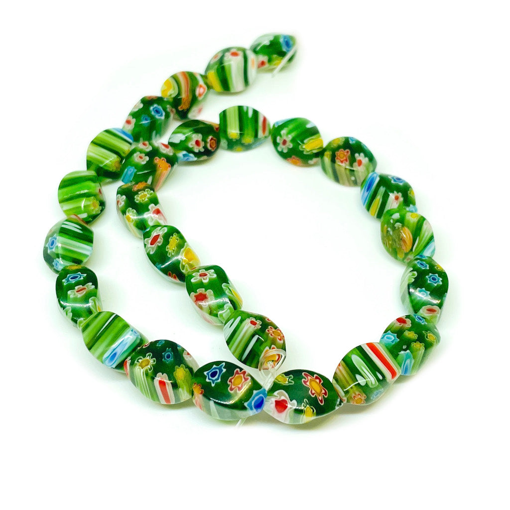 Murrina Rombo curvo - 12mm - Verde