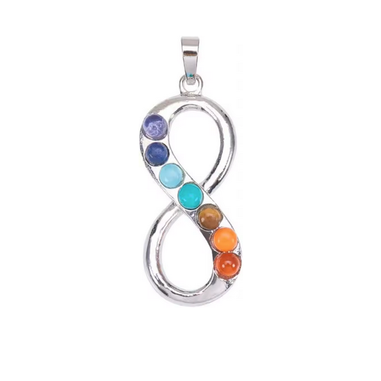 Colgante Infinito 7 chakras - 44cm