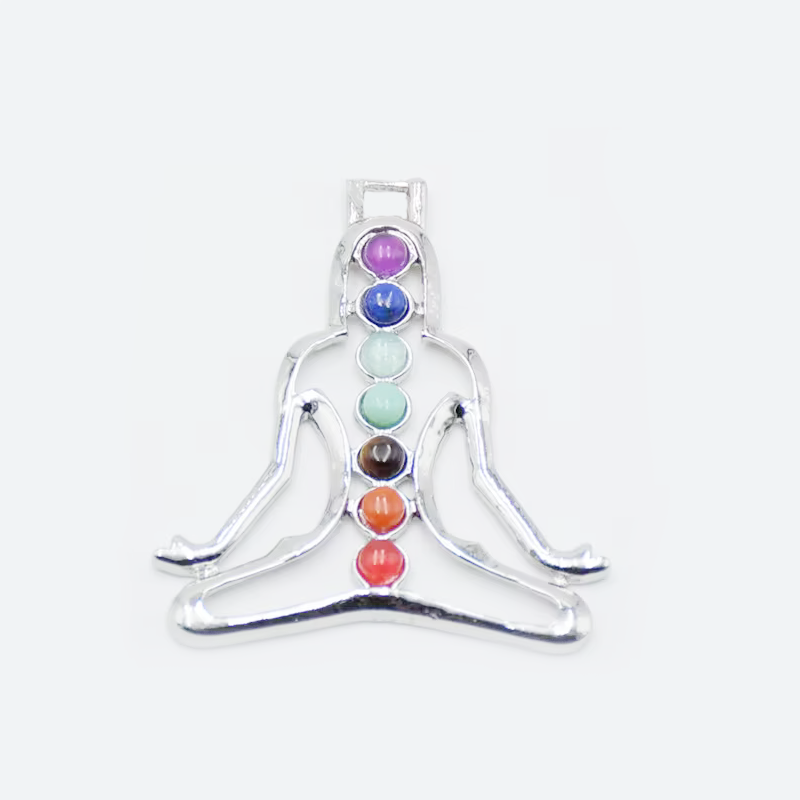 Colgante Kwan Yin 7 chakras - 5cm