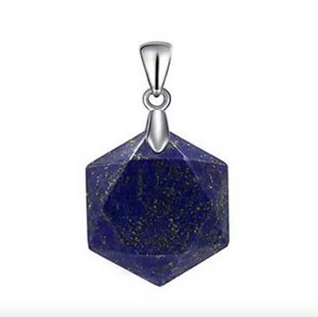 Colgante Hexagono plano facetado - 29x5mm - A Elección