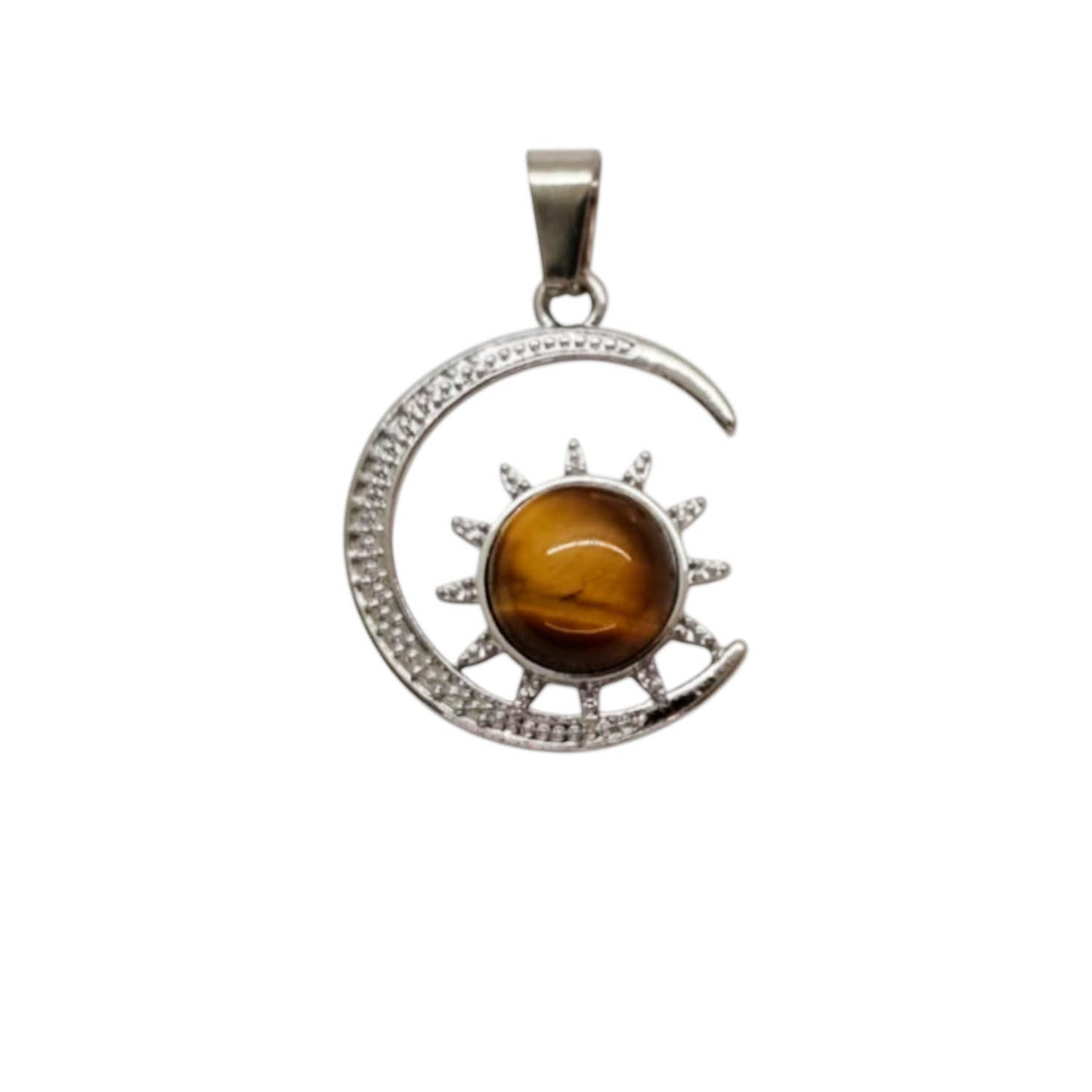 Colgantes Luna y Sol de piedra - 23mm - A elección