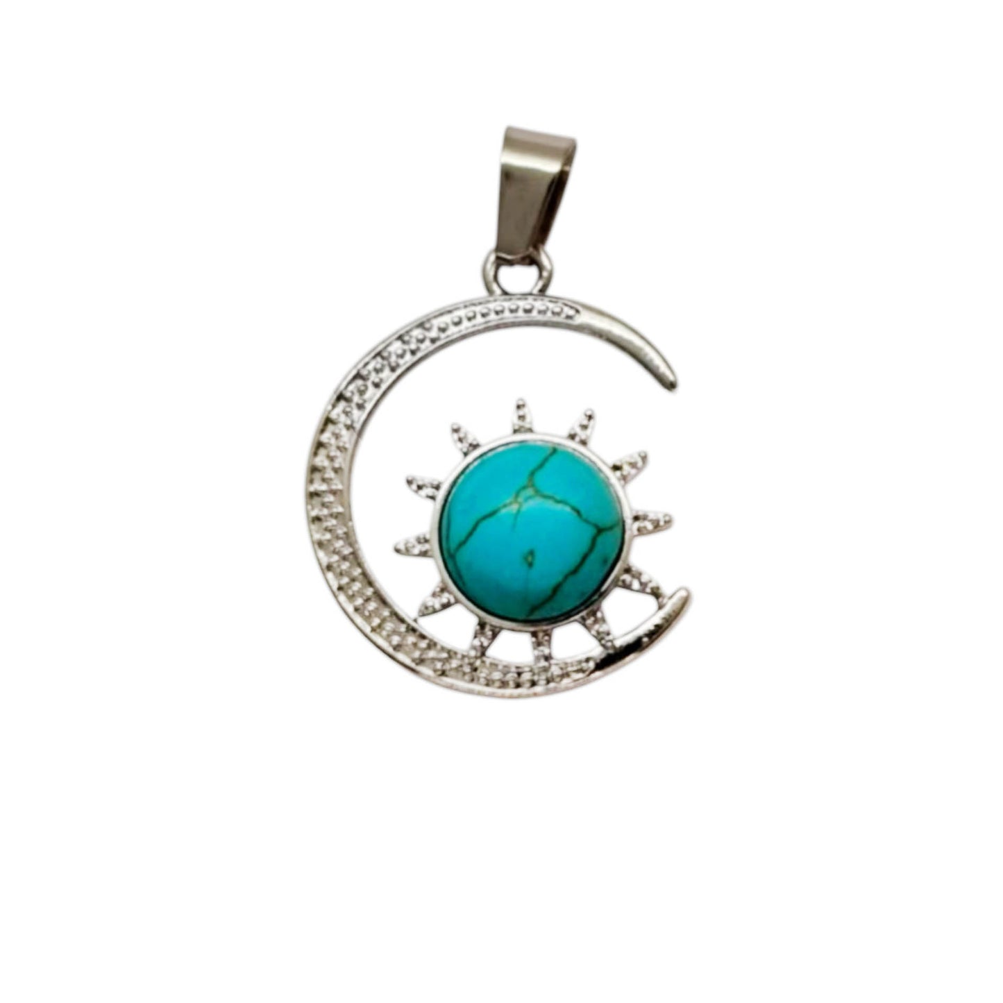 Colgantes Luna y Sol de piedra - 23mm - A elección