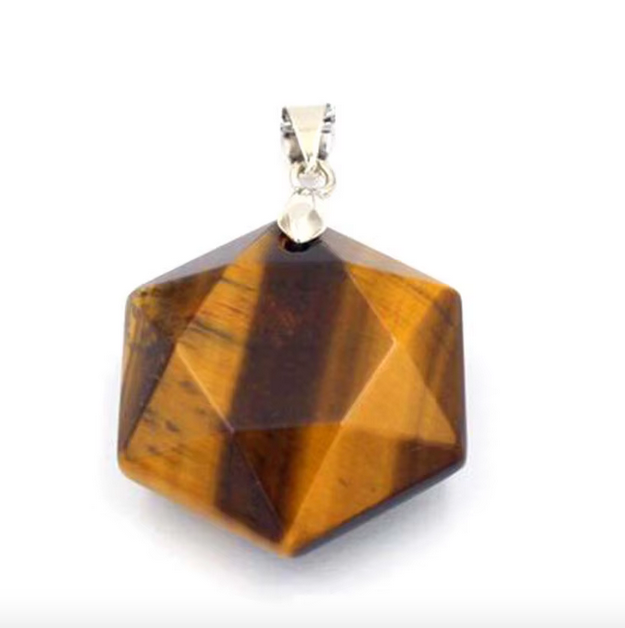 Colgante Hexagono plano facetado - 29x5mm - A Elección