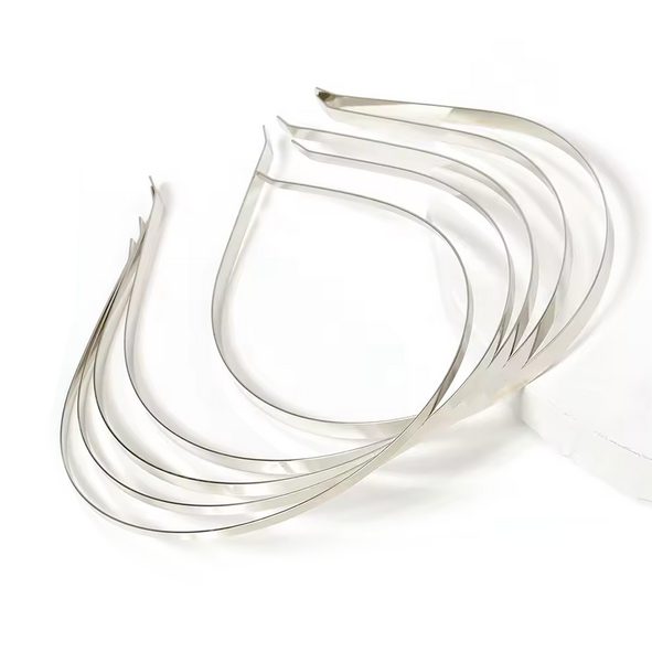Cintillo de Metal plateado - 5mm - 5und