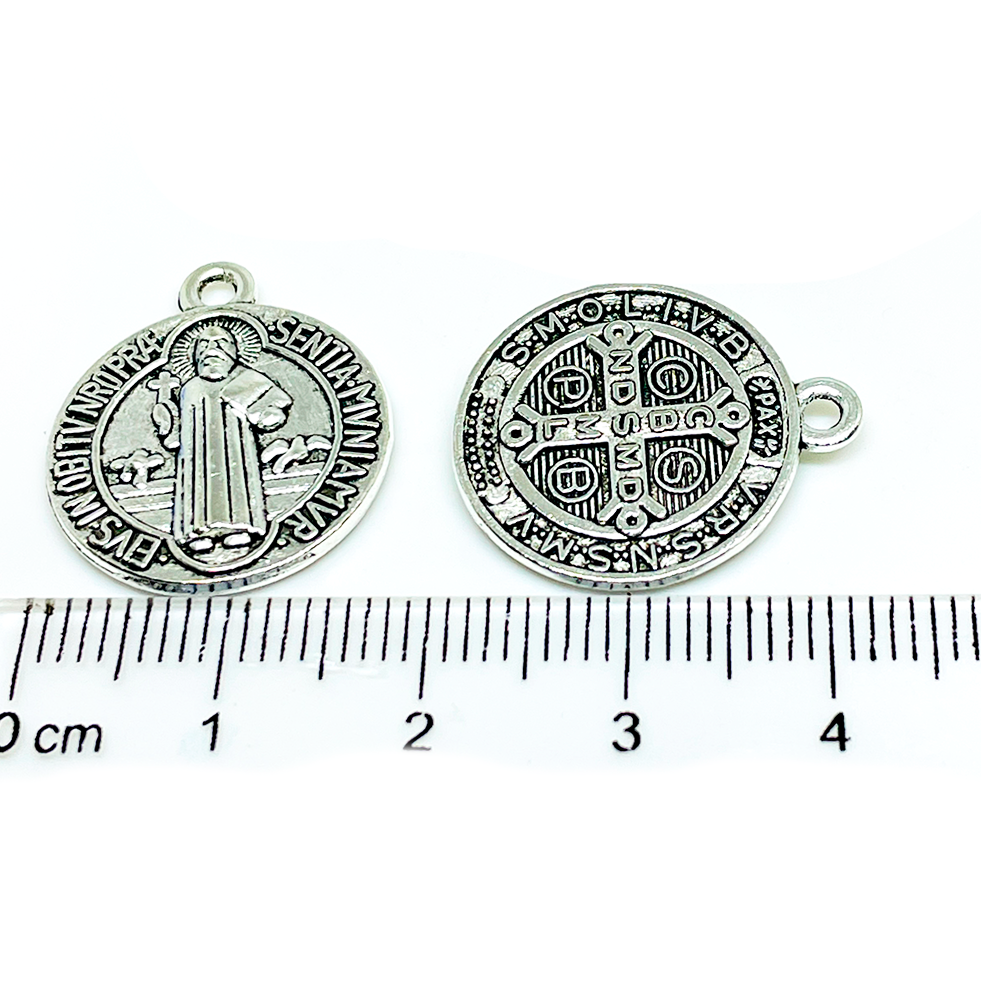 Colgantes Religiosos - San Beníto Redondo - 18mm - 2und.