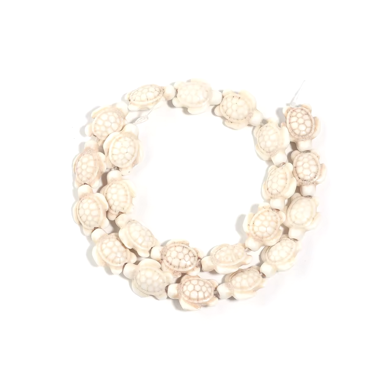 Turtuga Blanca de Howlita - 14mm