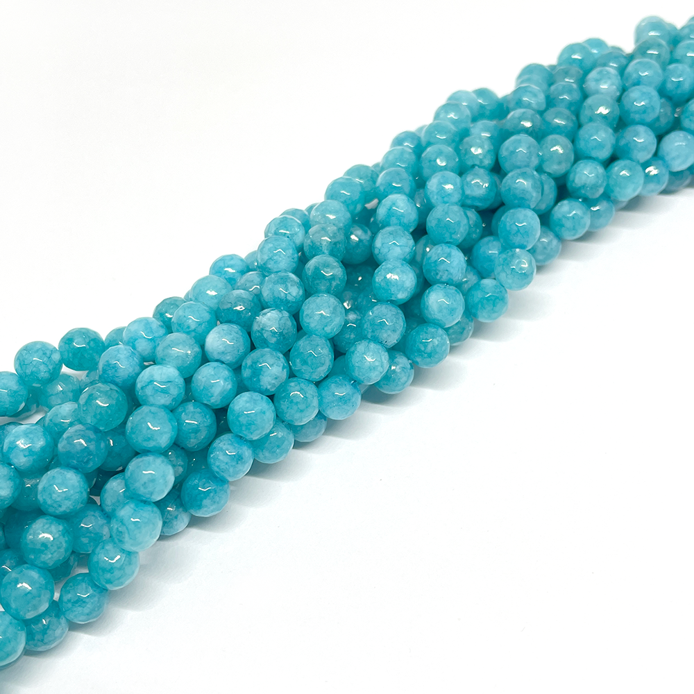 Ágata Facetada - 6mm - Turquesa