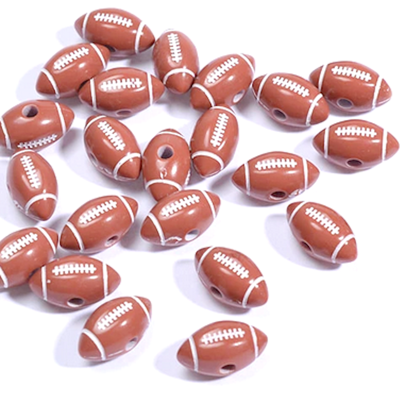 Cuentas Balón futbol americano - 12mm - Set 10und