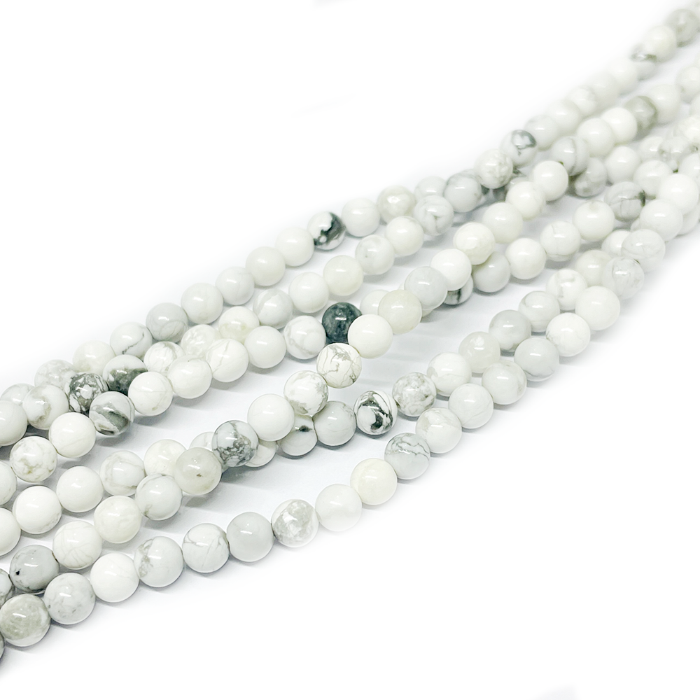 Howlita - 4mm apx - 90 cuentas aprox.