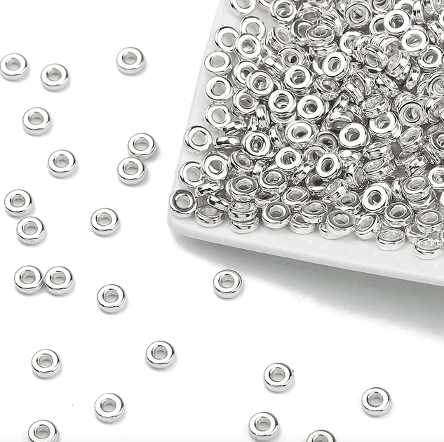 Acrilico Cromado Plateado - 6mm - 10gr - Separador Rondell