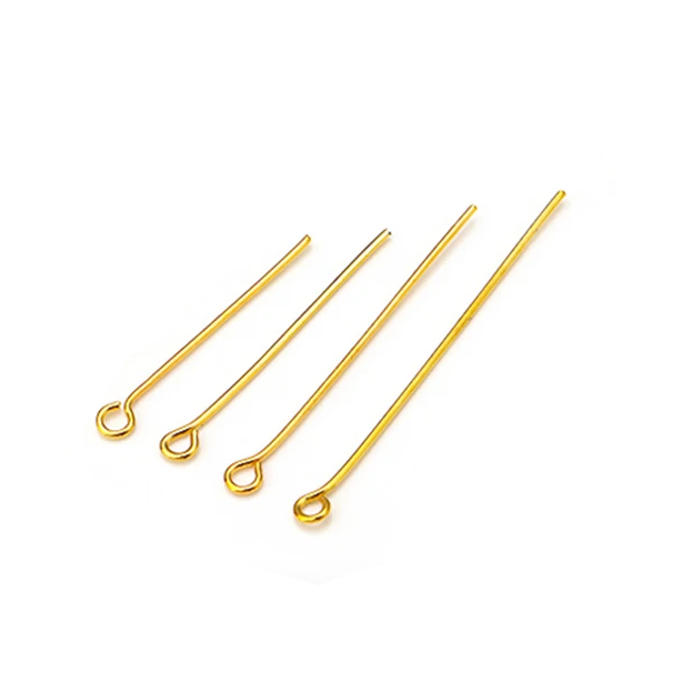 Vástagos Dorados con Argolla - 10gr - Tamaño a elección