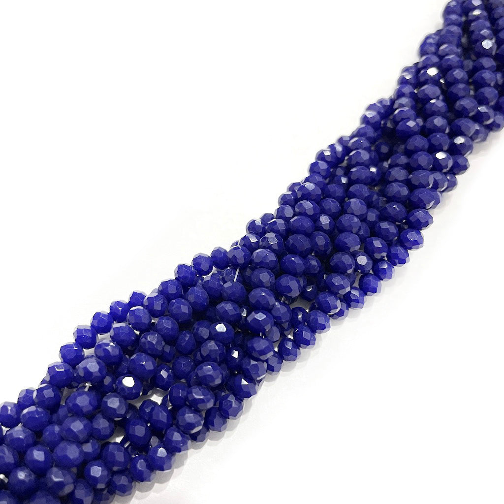 Cristal Chino - 4x3mm - Azul mate