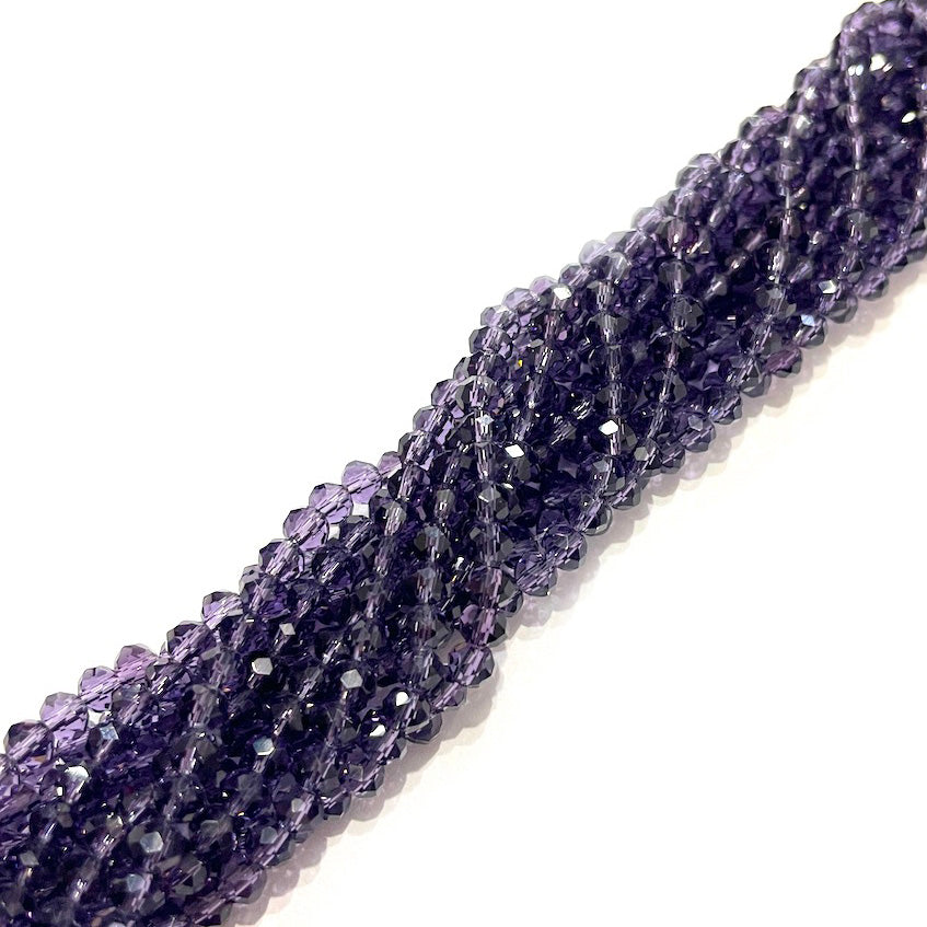 Cristal Chino - 4x3mm - Morado Transparente