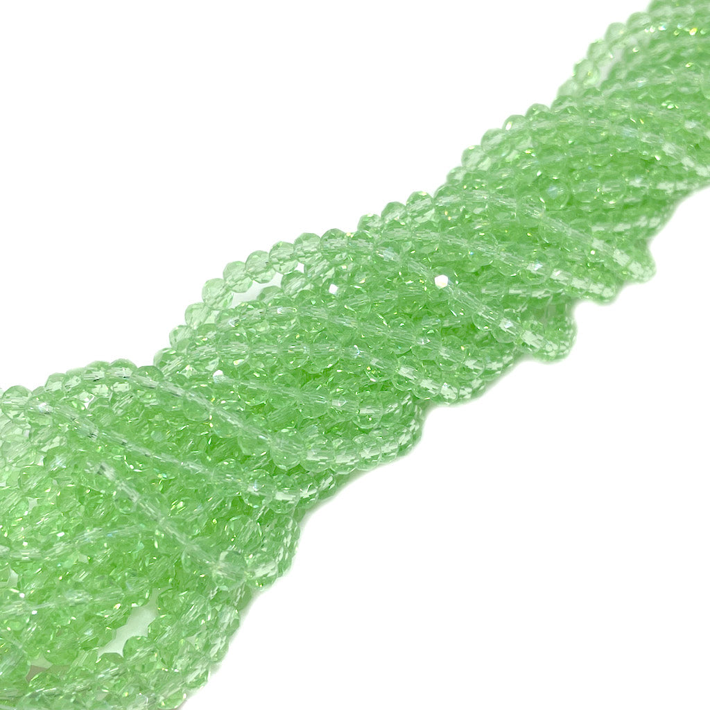 Cristal Chino - 4x3mm - Verde claro Transparente