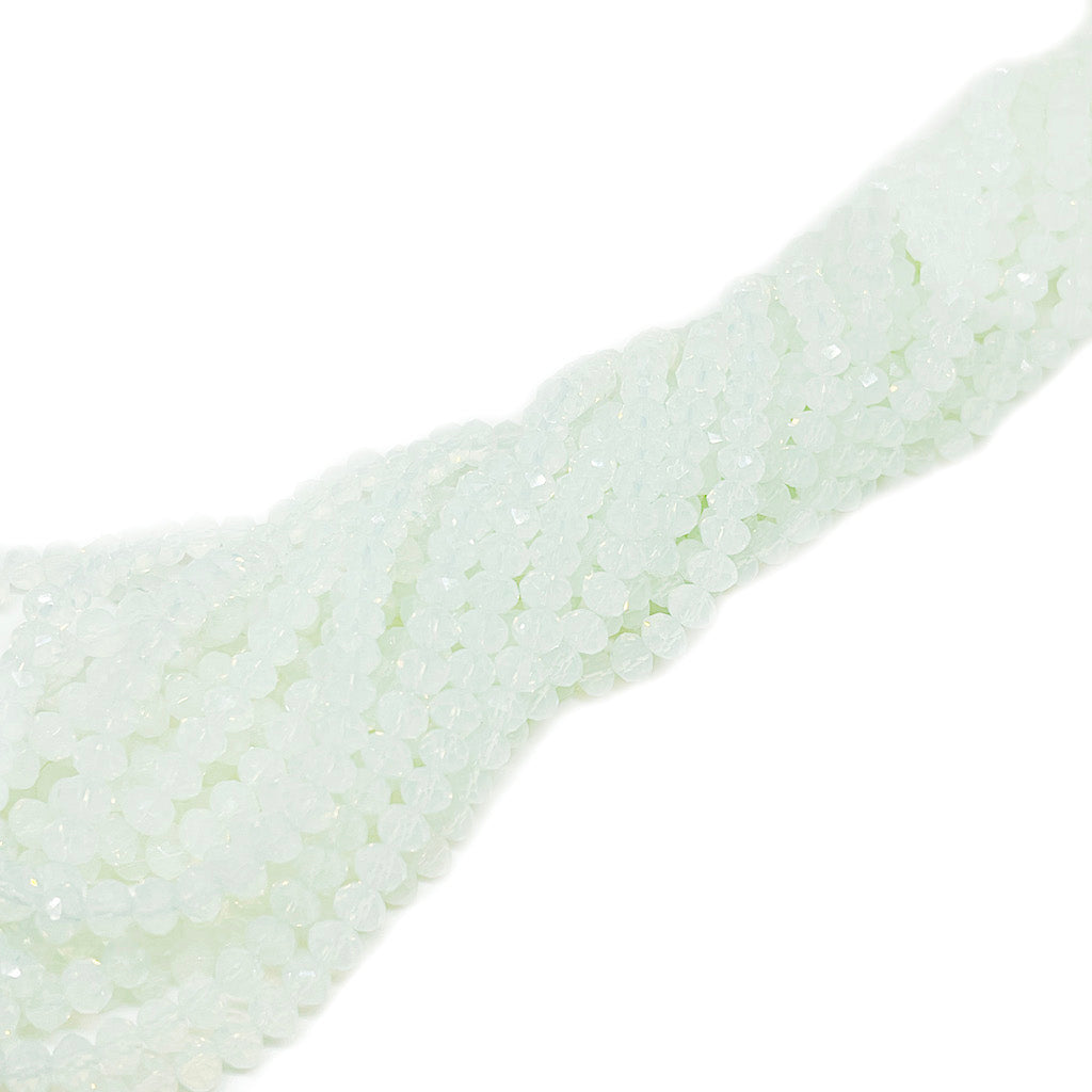 Cristal Chino - 4x3mm - Blanco Ópalo