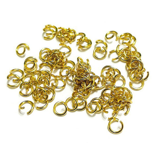 Argollas de unión 6mm - Acero Quirúrgico Dorado - 40und