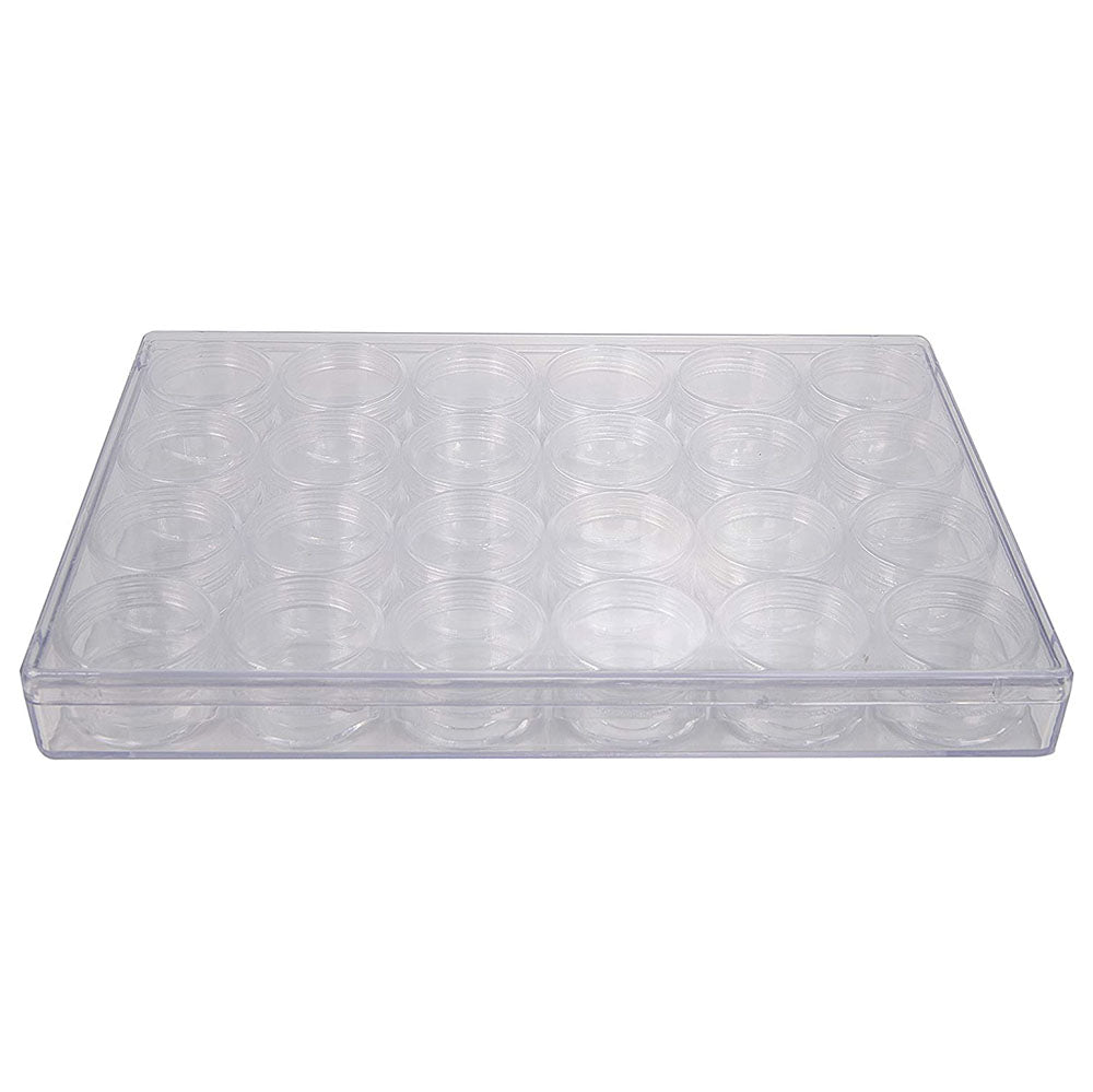 Caja Plástica Organizadora para Bisutería | 24 frascos