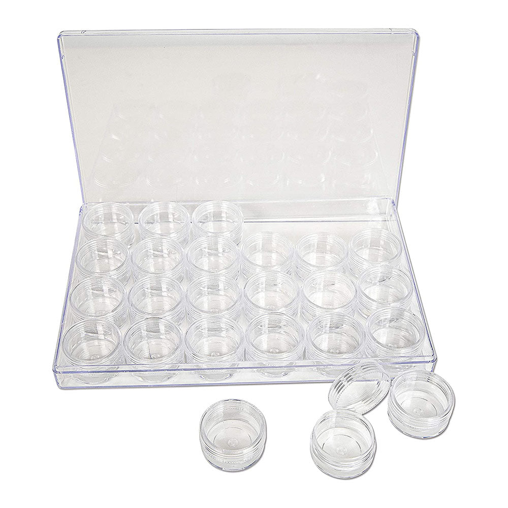 Caja Plástica Organizadora para Bisutería | 24 frascos