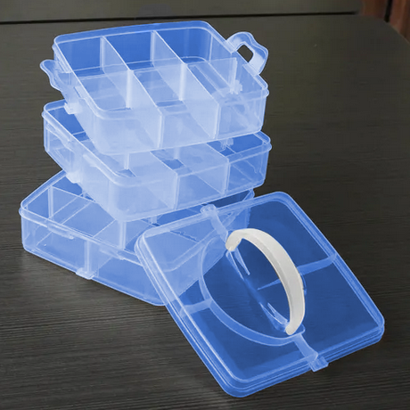 Caja Organizadora Apilable - 3 niveles - Azul