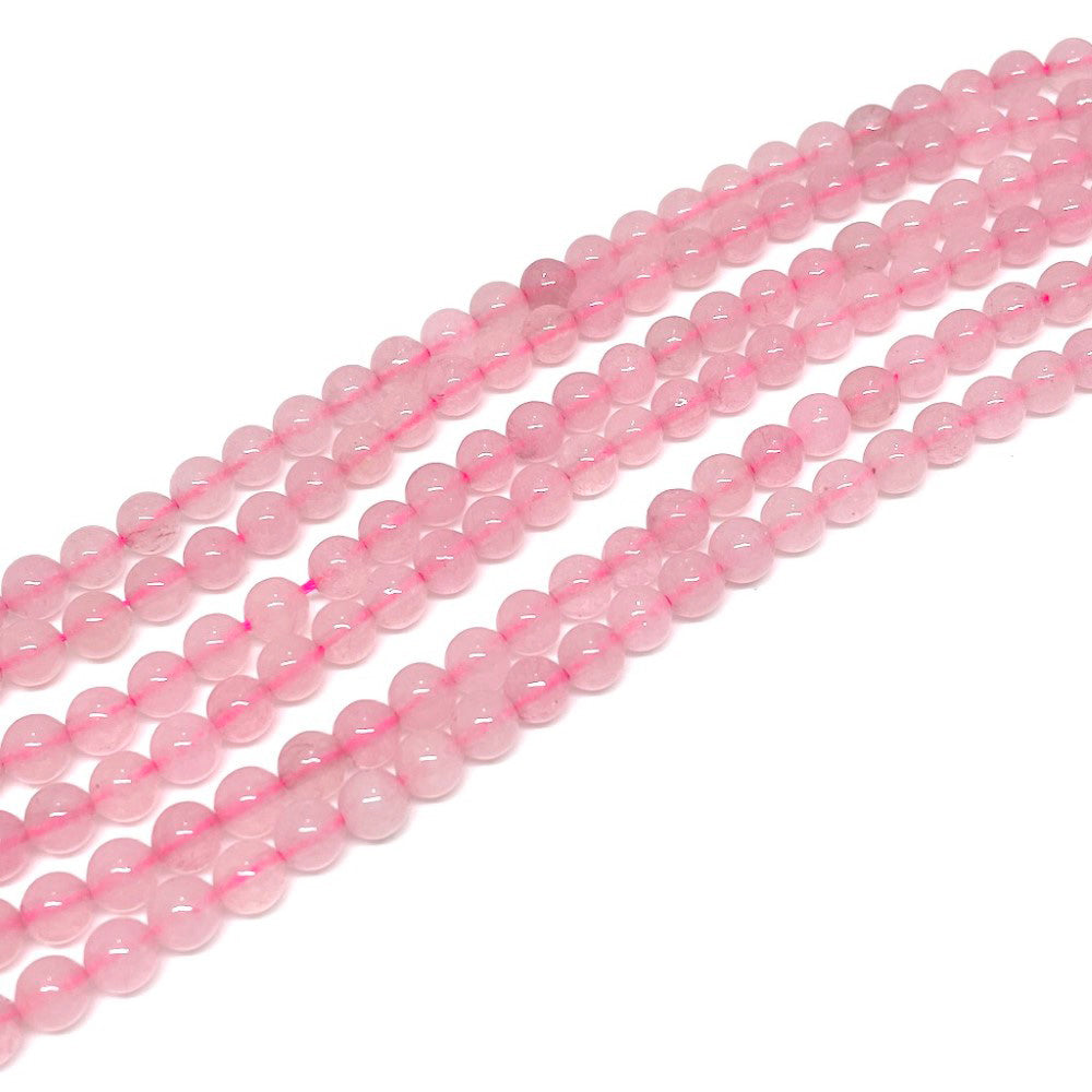 Cuarzo Rosado - 6mm - 55 cuentas aprox.