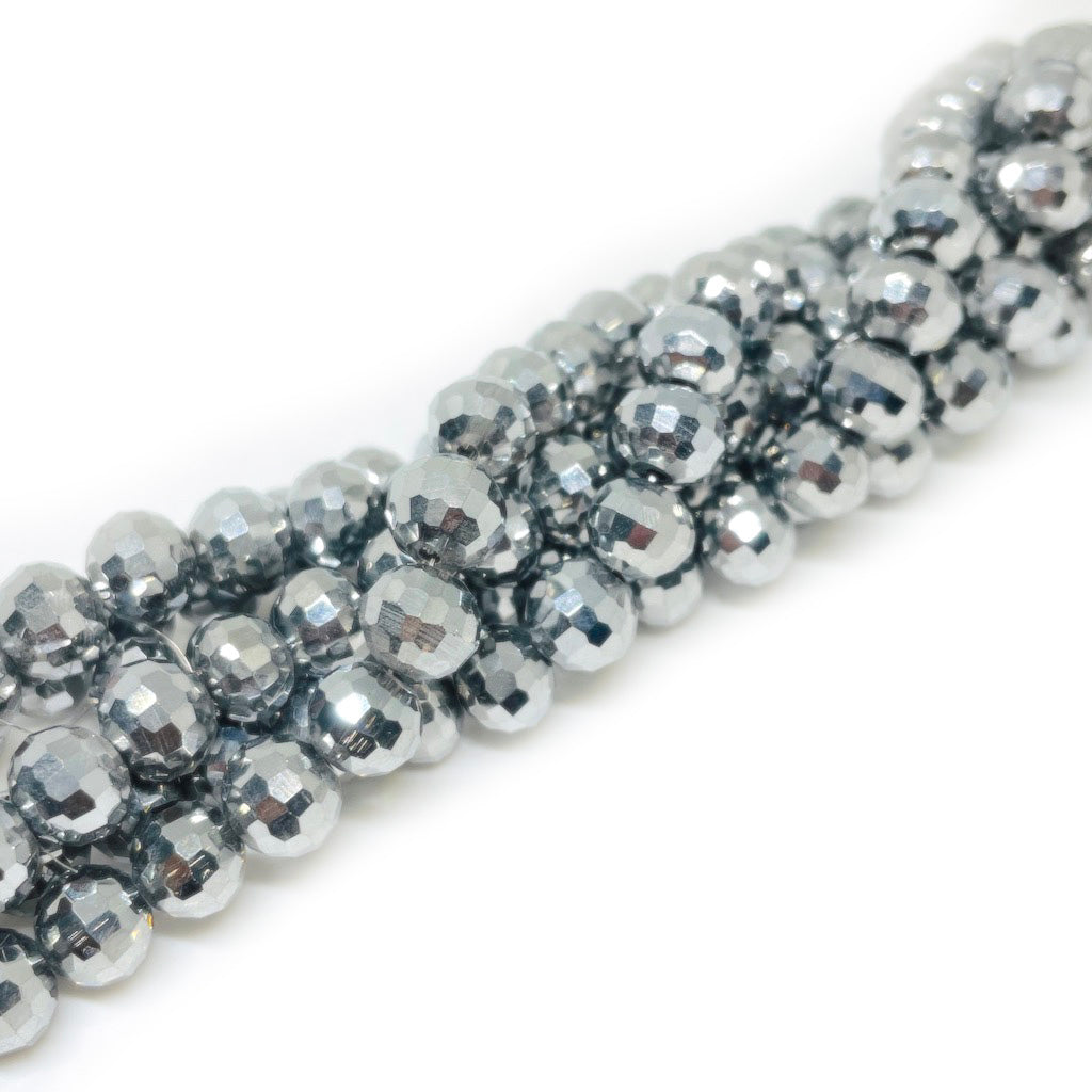 Cristal Redondo - 8mm - Plateado