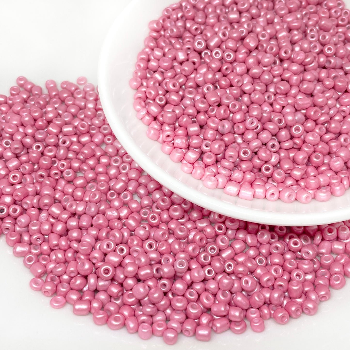 Mostacillón 6/0 - 4mm - 30gr - Rosa Palo Perlado