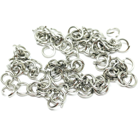 Argollas de unión 5mm - Acero Quirúrgico Plateado - 80und