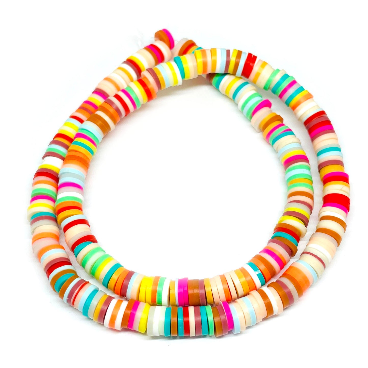 Cuentas de Fimo - 6x1mm - Cafe crema surtido