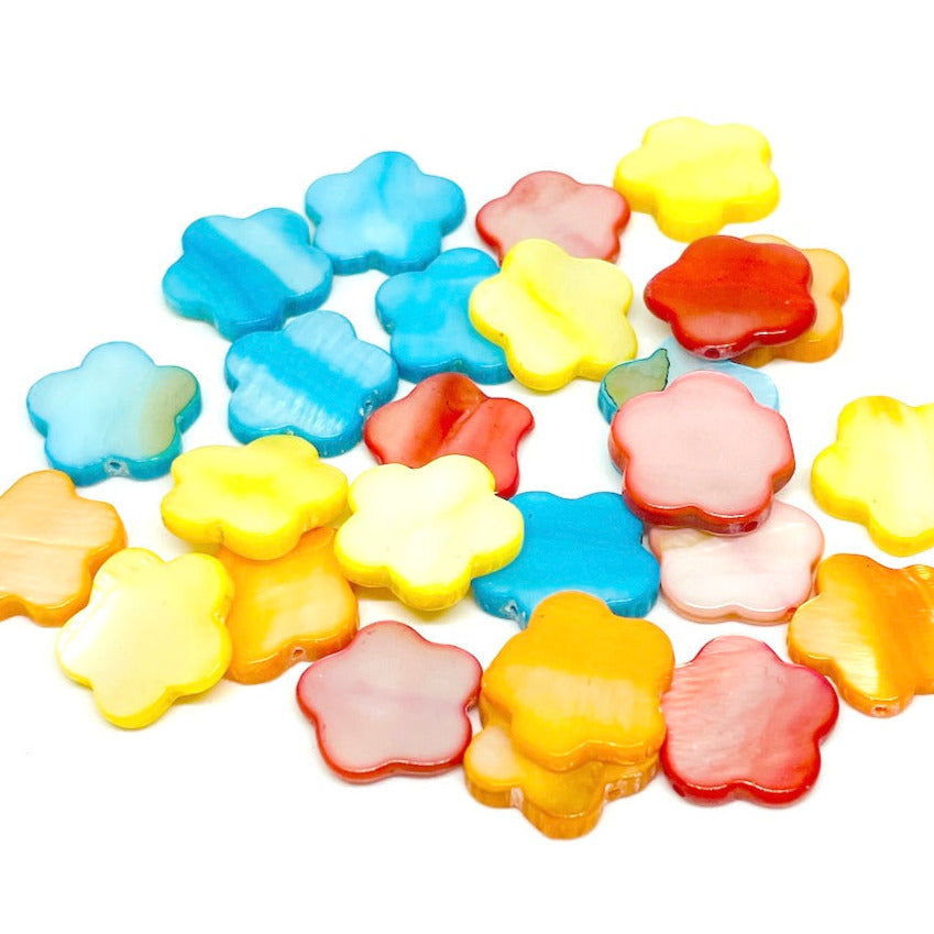 Flor de nácar Multicolor - 15mm - 10und