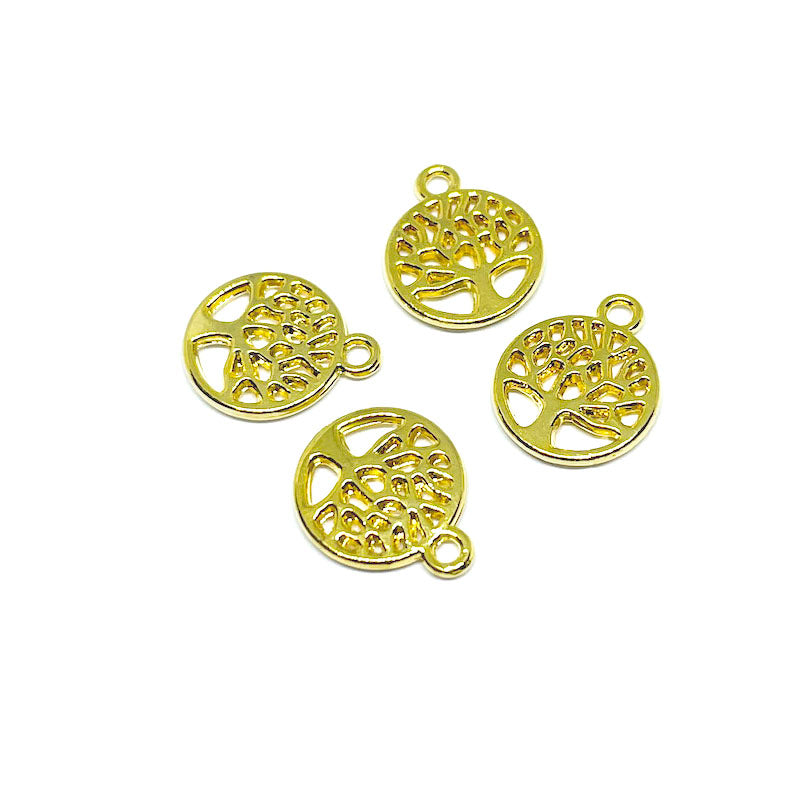 Colgante Arbol de la vida - Baño de Oro - 10mm - 1und