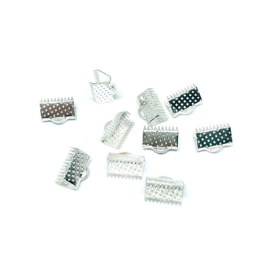 Terminal de cinta - 10mm - Plateado Claro - 24und