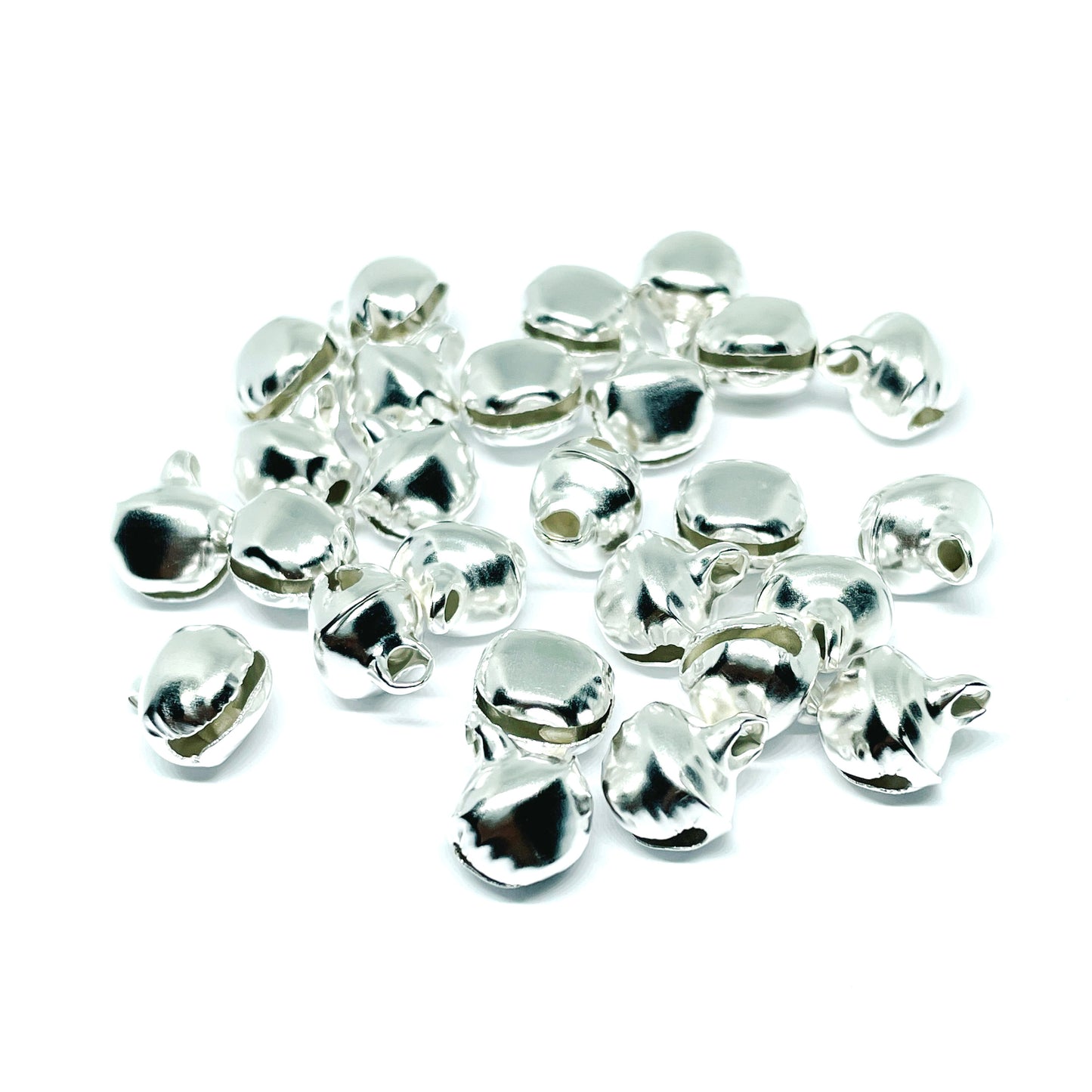 Cascabeles Plateados - 10mm - 10 unidades