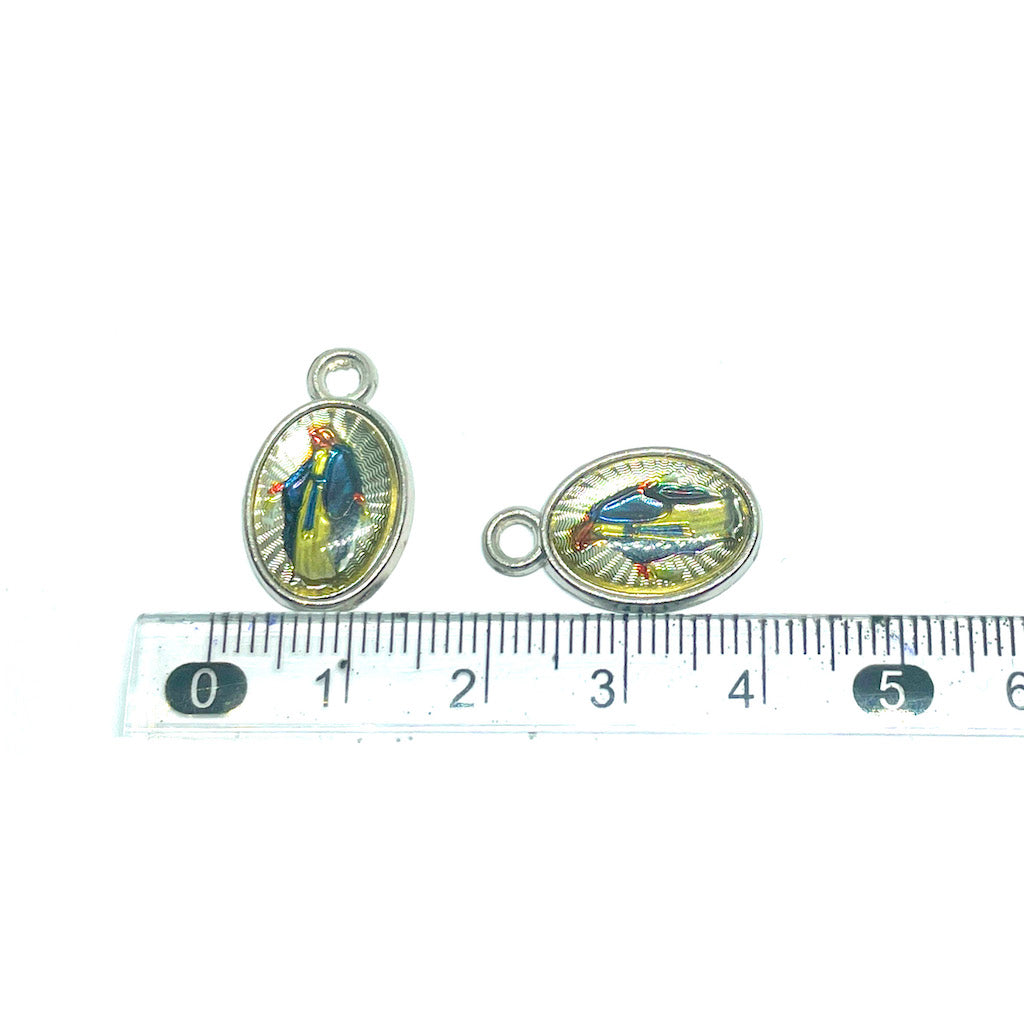Colgantes Religiosos - Medalla M Virgen de los rayos - 17mm - 1und.