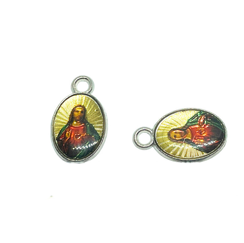 Colgantes Religiosos - Medalla M Sagrado corazón - 17mm - 1und.